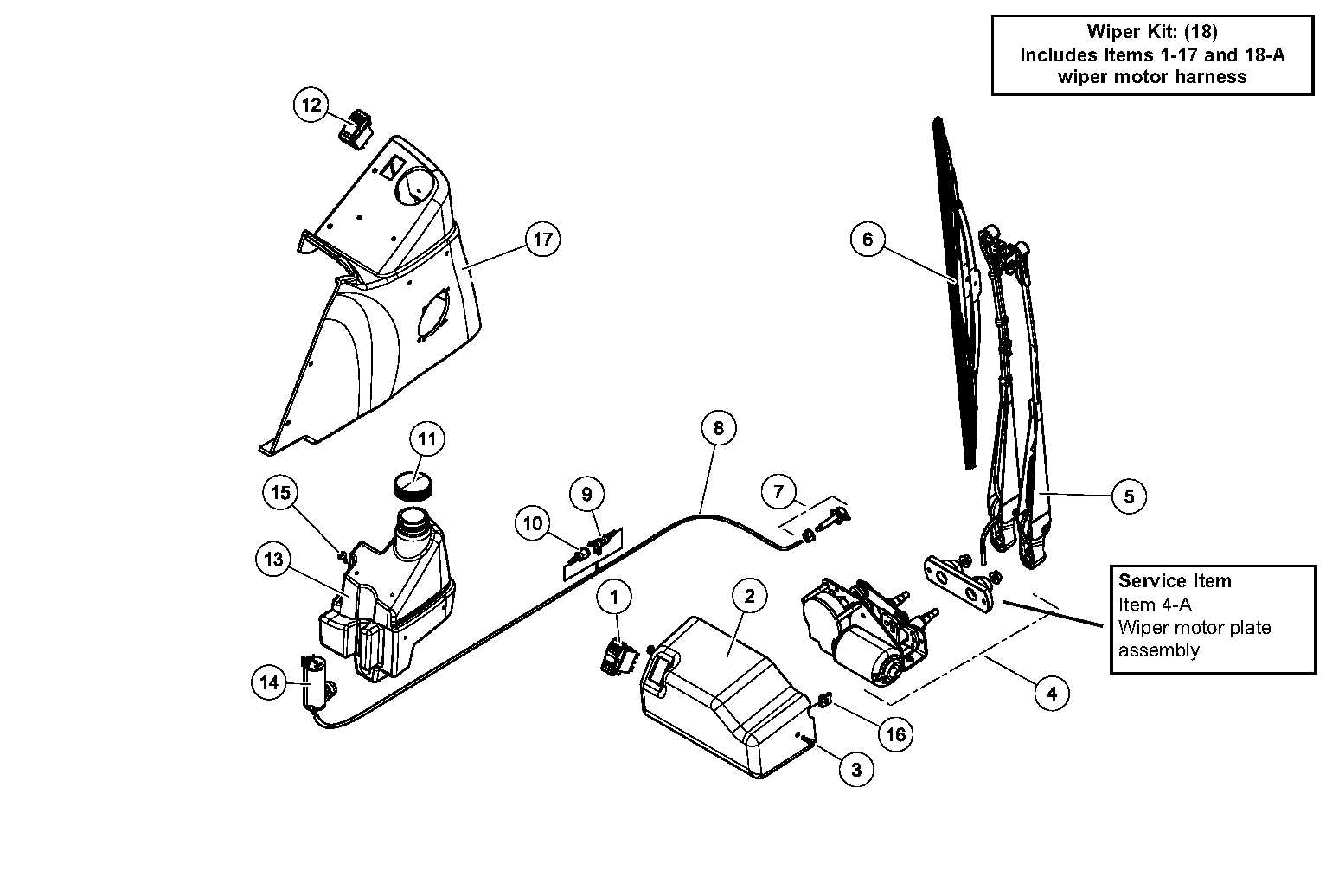 windshield parts diagram