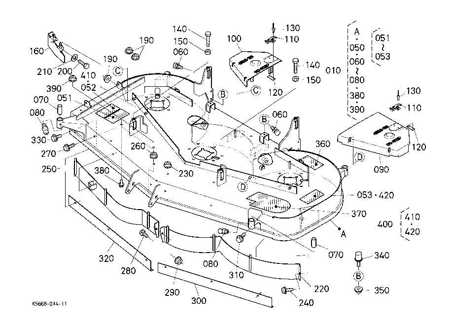 kubota zd331 mower deck parts diagram