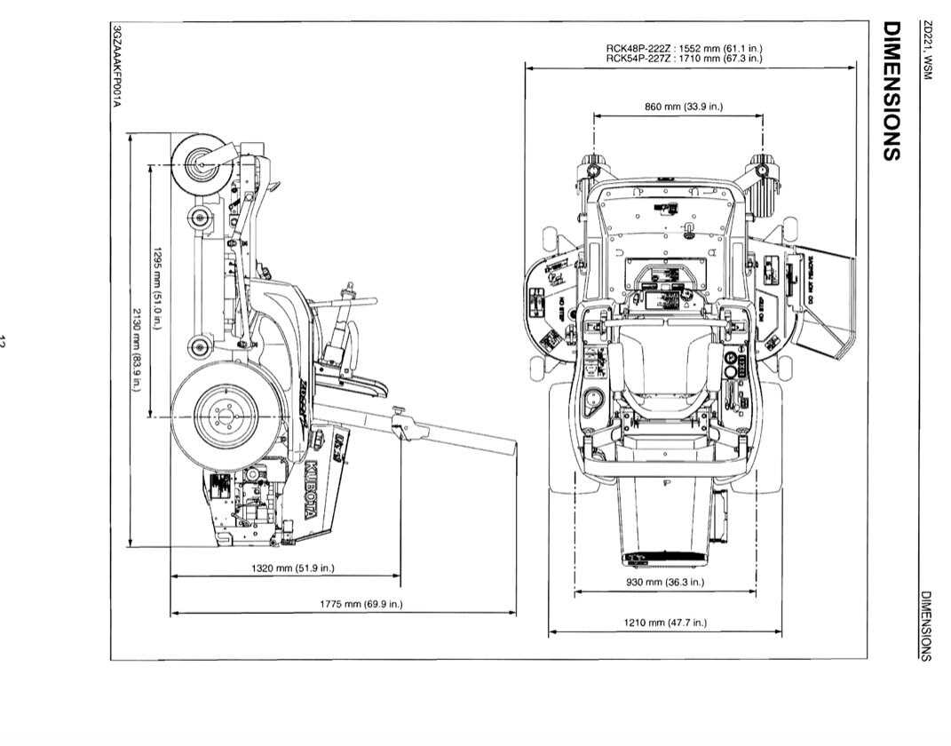 kubota zd221 mower deck parts diagram