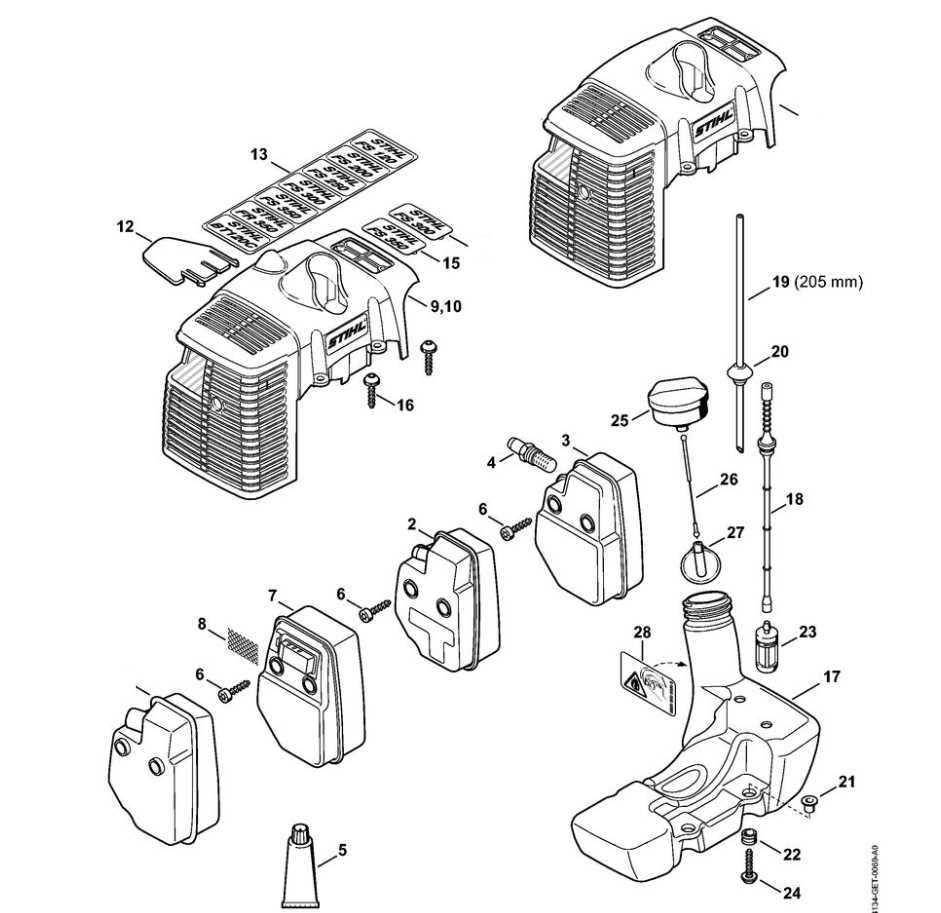 stihl fs 350 parts diagram