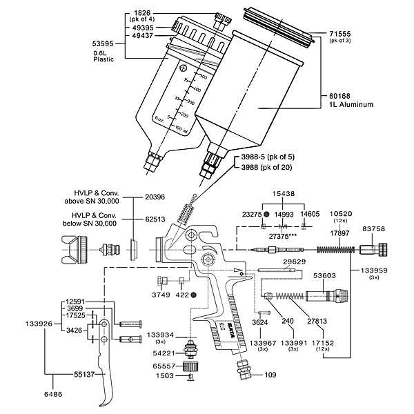 airless spray gun parts diagram