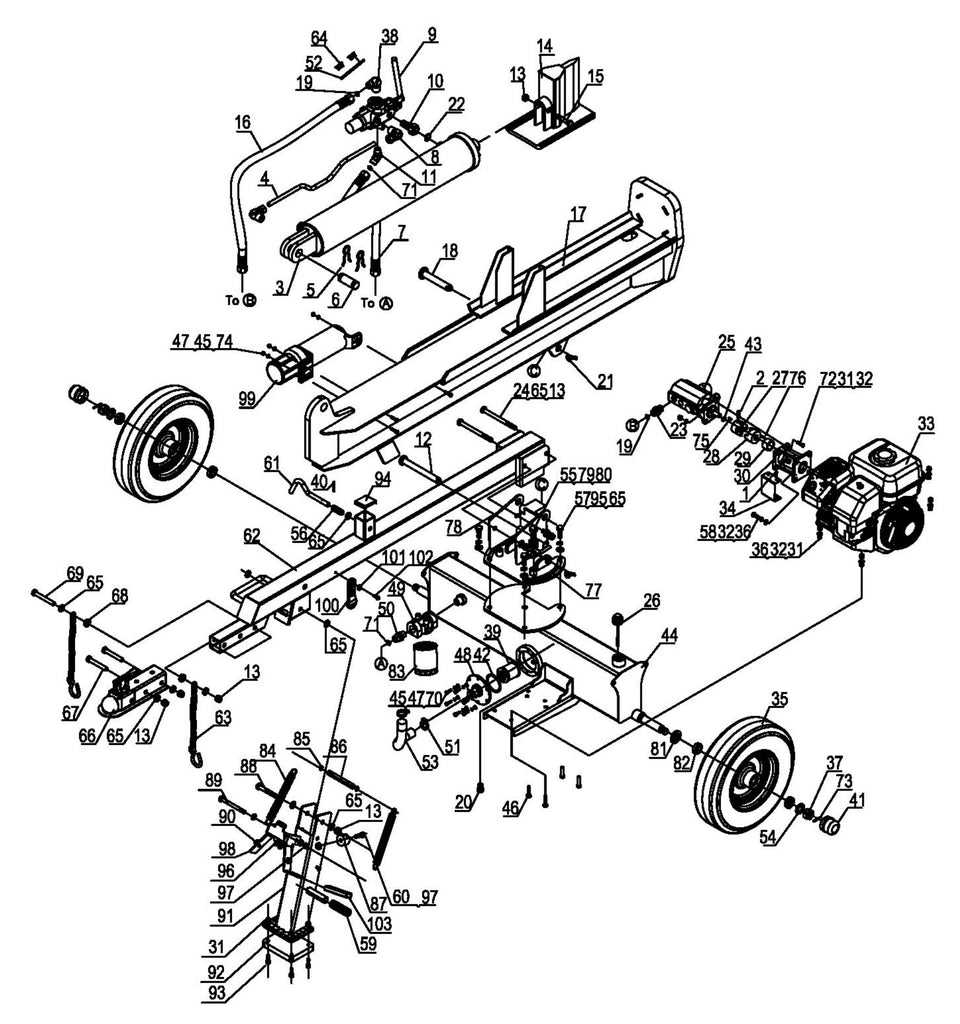 log splitter parts diagram