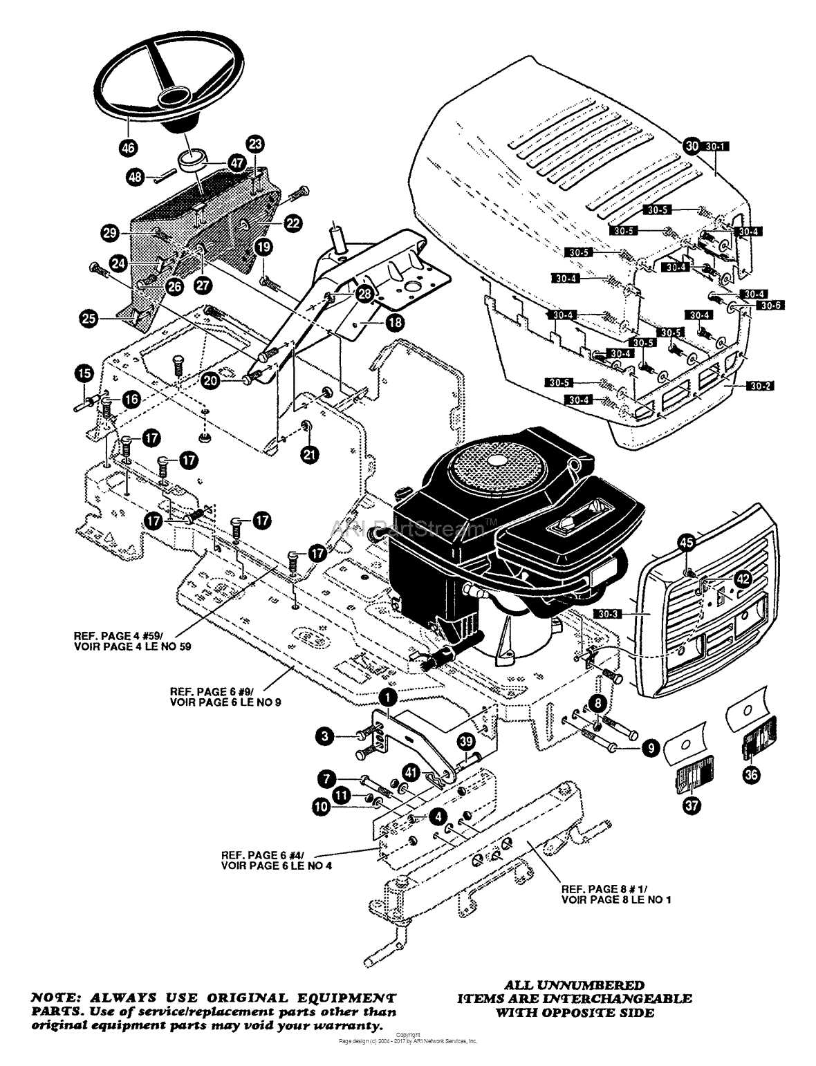 murray lawn mower parts diagram