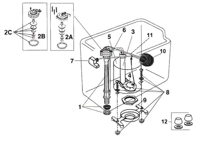 toilet repair parts diagram