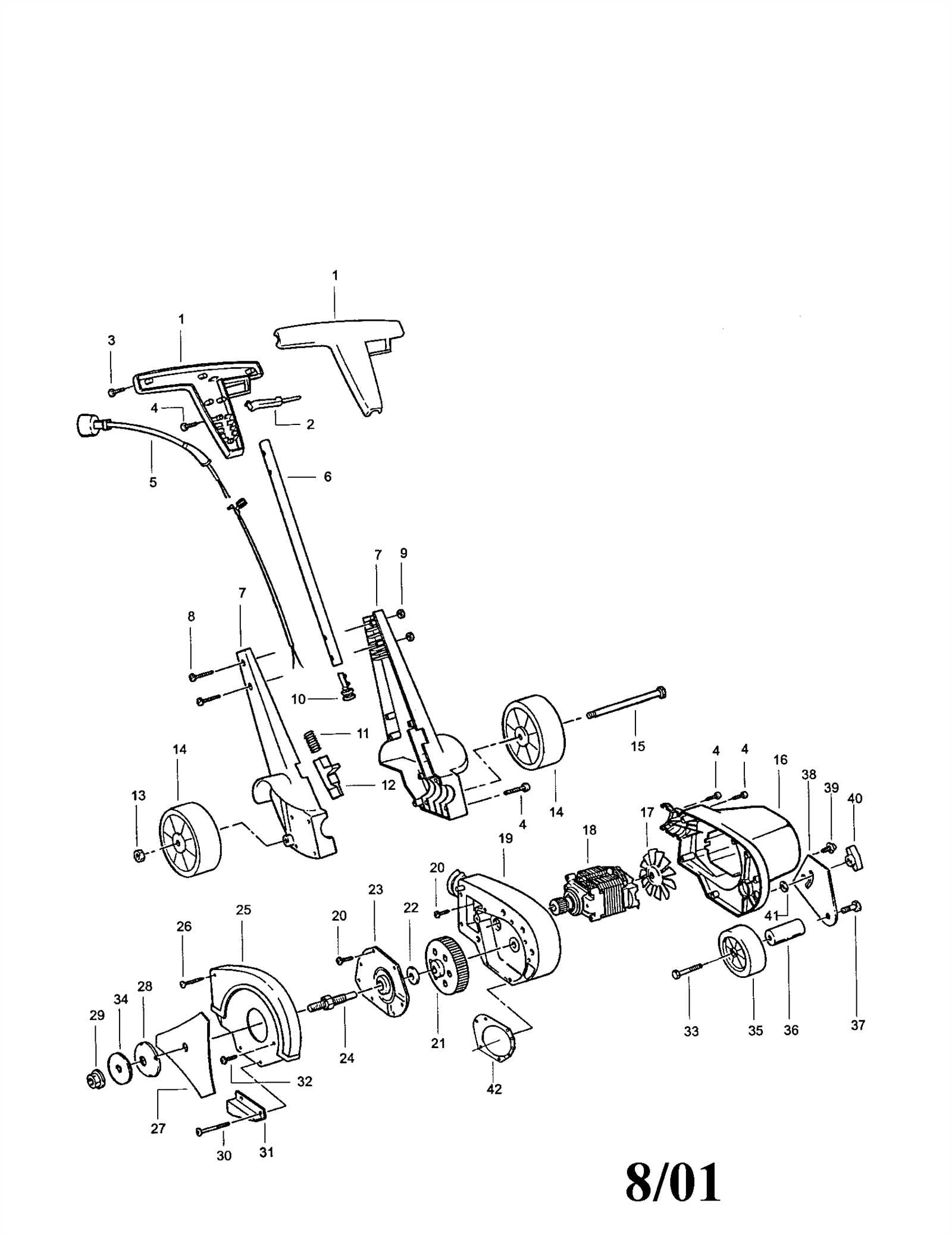 craftsman edger parts diagram