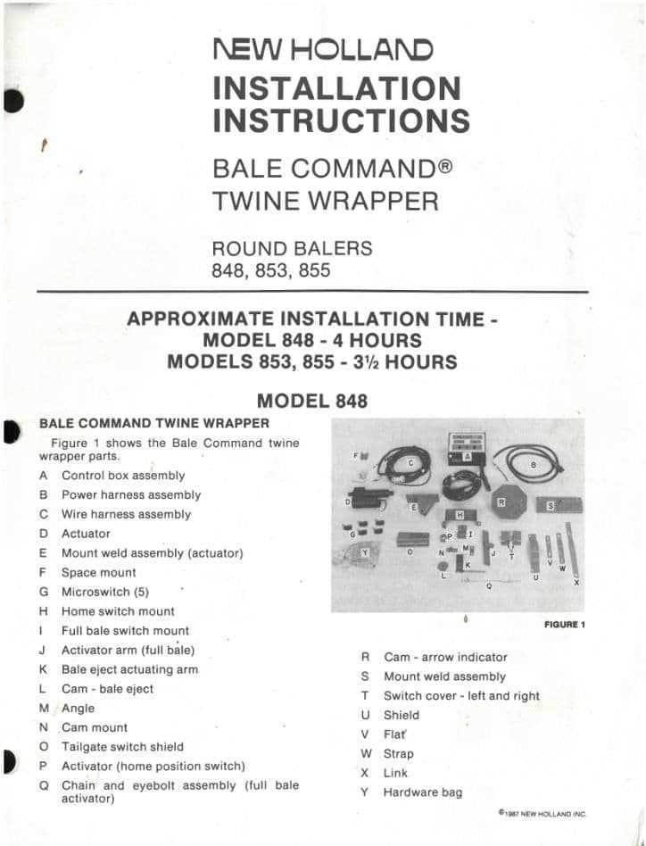 new holland 855 round baler parts diagram