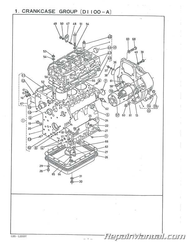 kubota engine parts diagram