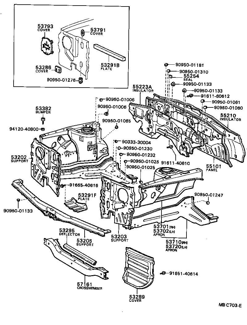 2004 toyota corolla body parts diagram