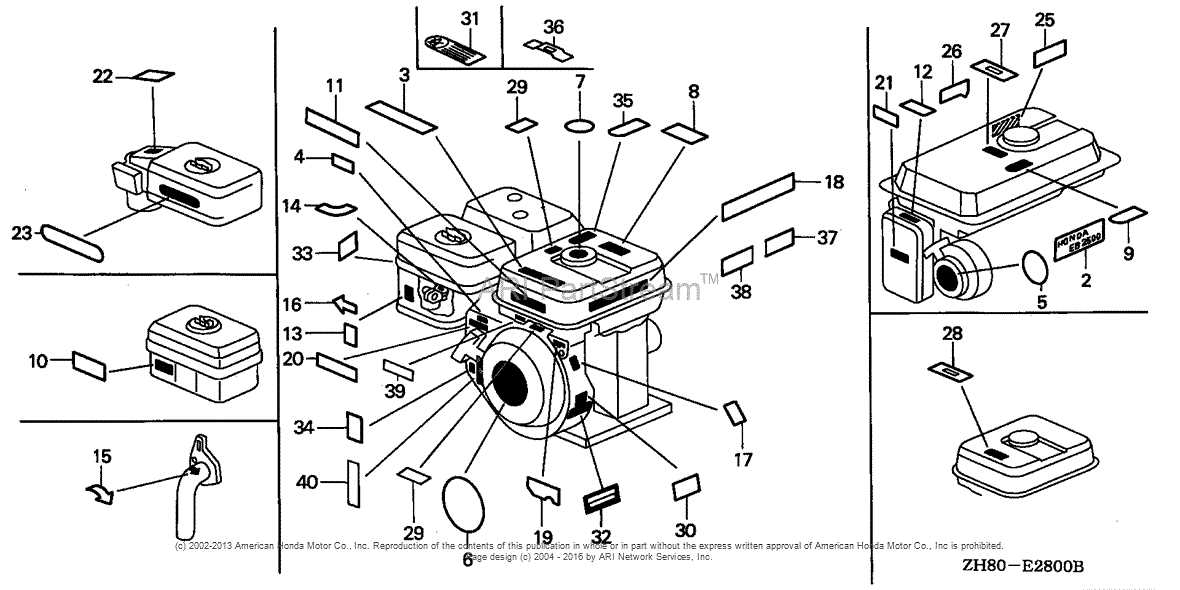 honda 160cc engine parts diagram