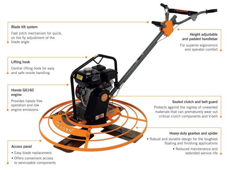 whiteman power trowel   parts diagram