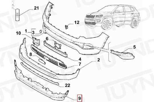 jeep compass body parts diagram