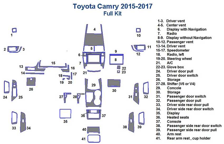 2017 toyota camry parts diagram