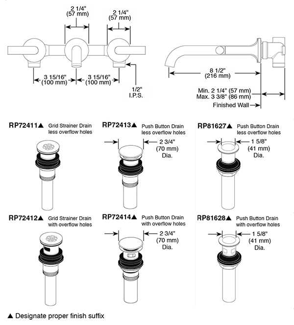 pegasus bathroom faucet parts diagram