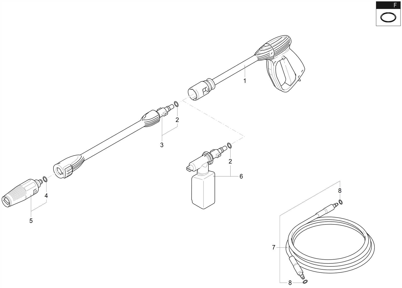 pressure washer gun parts diagram