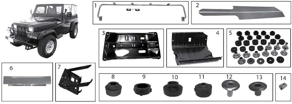 1995 jeep wrangler parts diagram