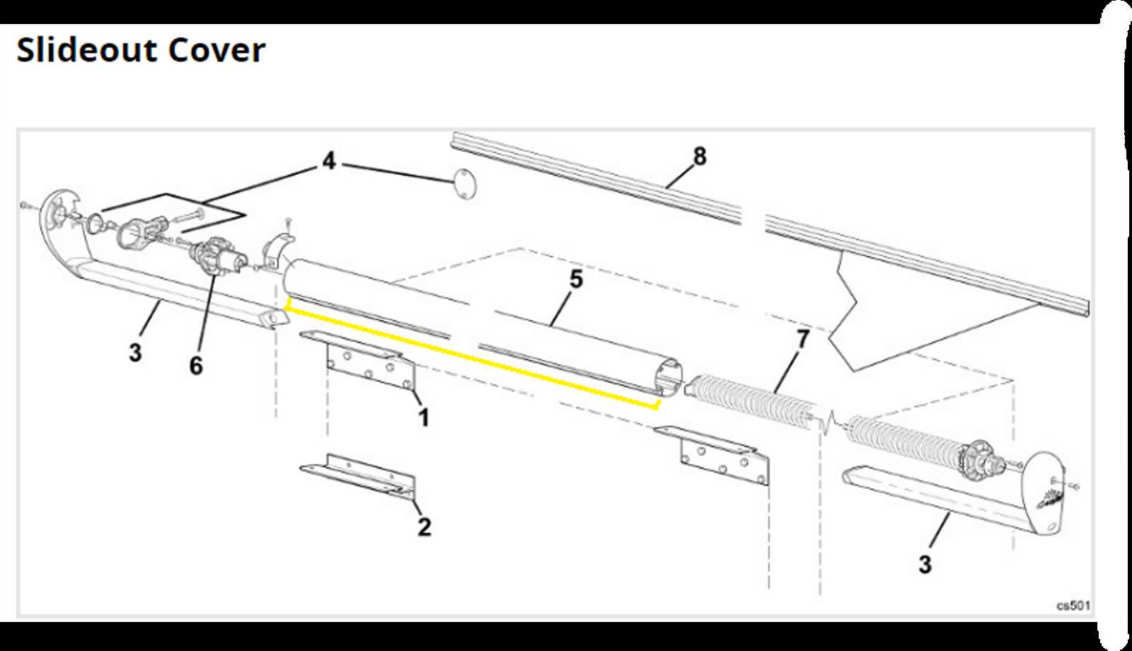 camper slide out parts diagram