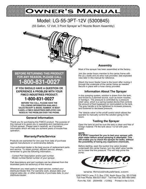 fimco sprayer parts diagram