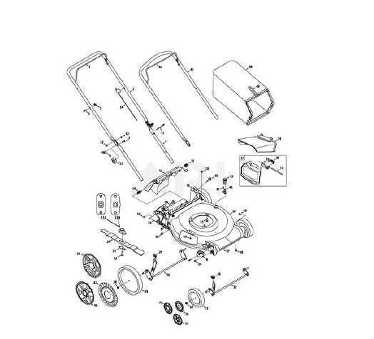 craftsman 30 inch riding mower parts diagram