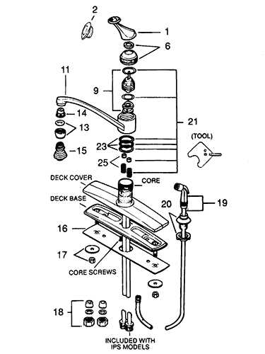 diagram of faucet parts