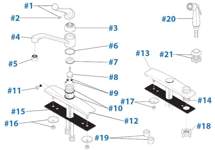 diagram of faucet parts