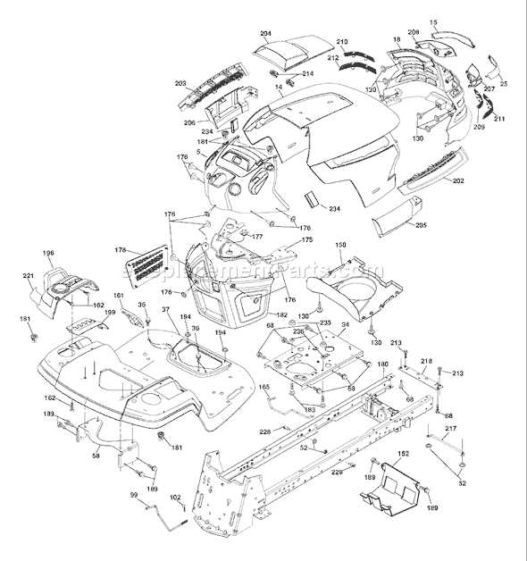 husqvarna lawn mower parts diagram