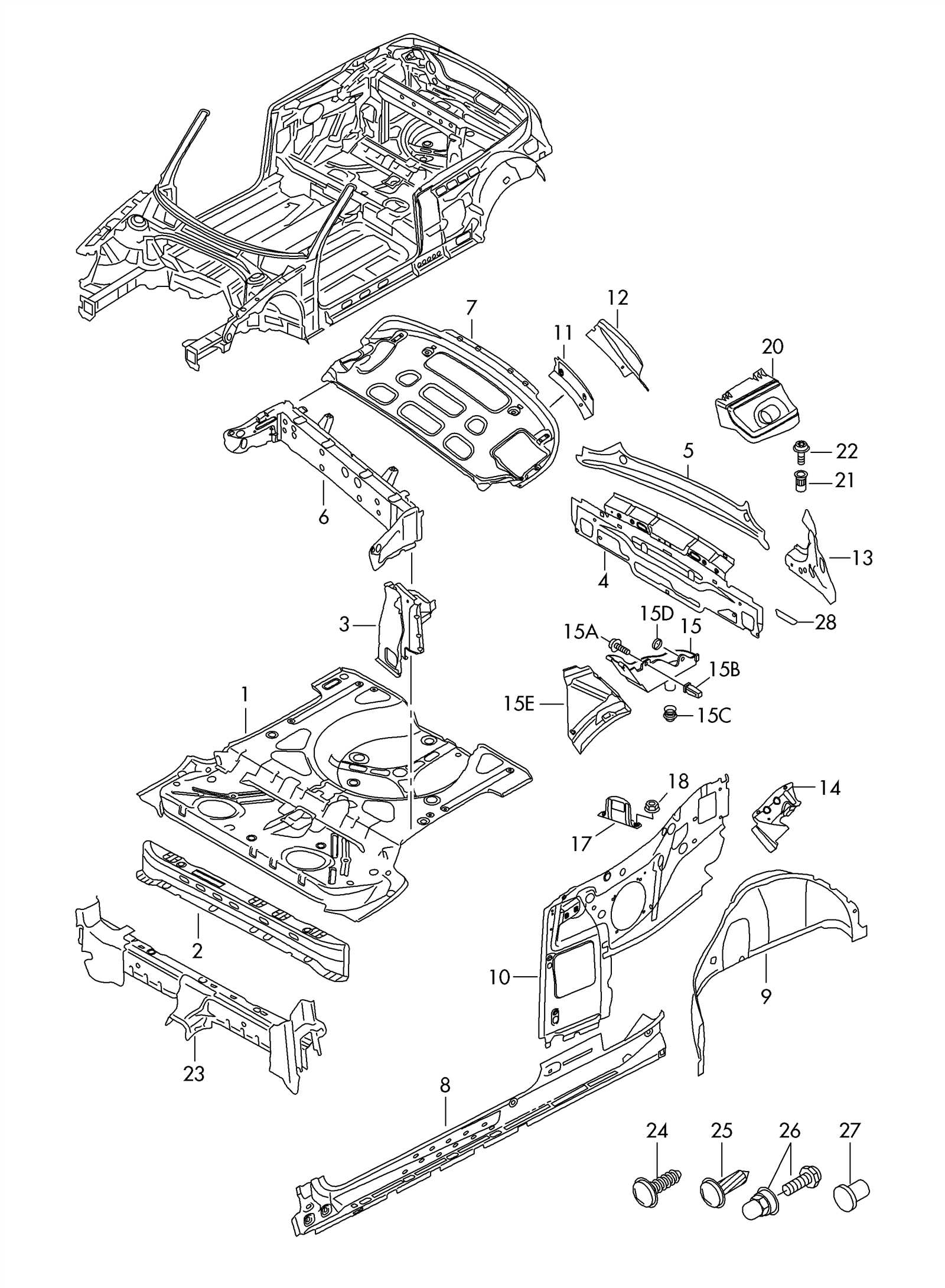 audi a3 8p parts diagram