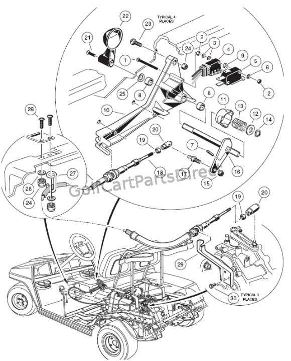 gas club car parts diagram