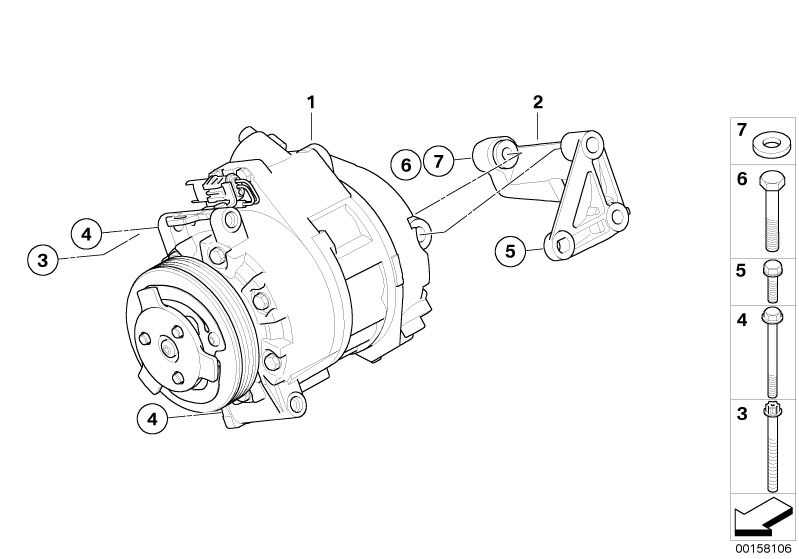 air conditioner compressor parts diagram