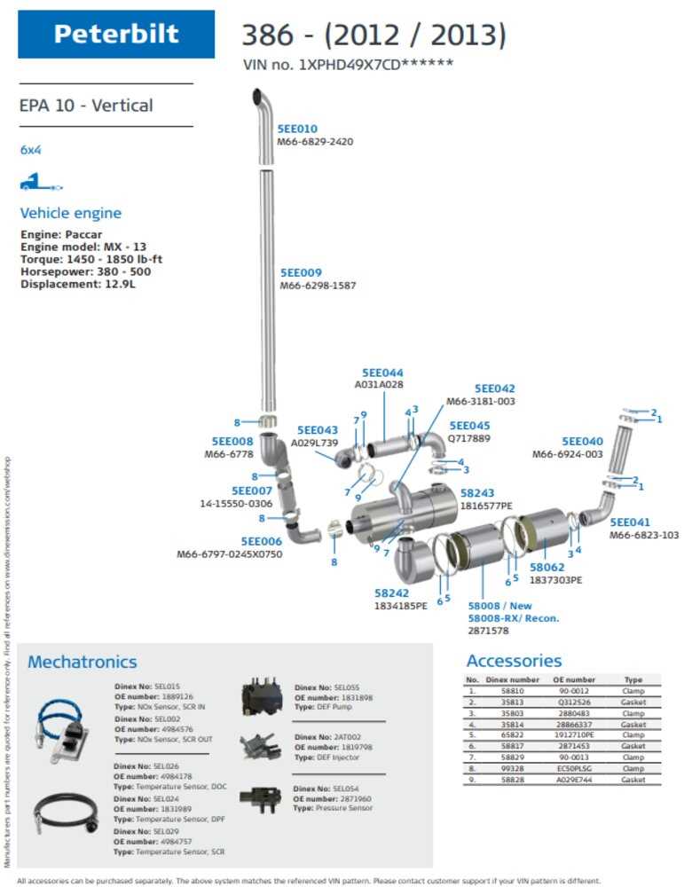 paccar engine parts diagram