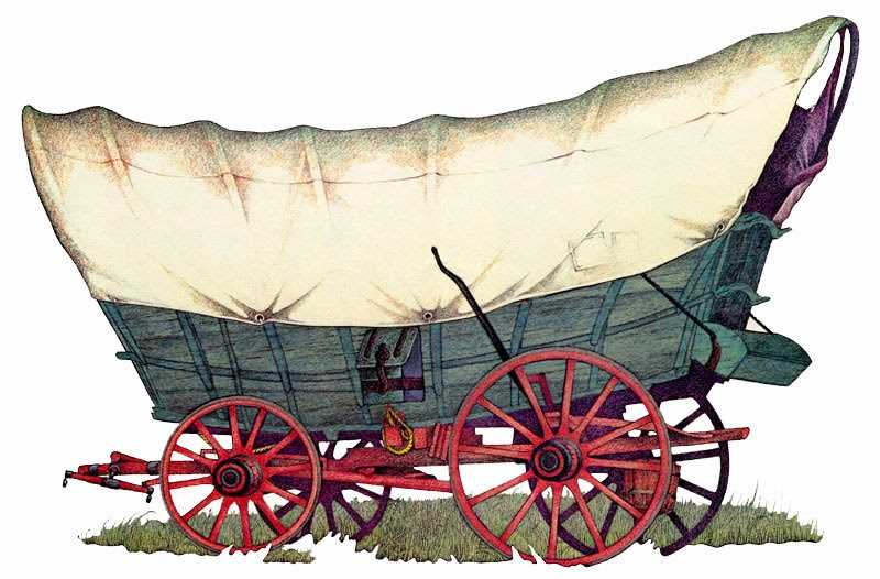 parts of a covered wagon diagram