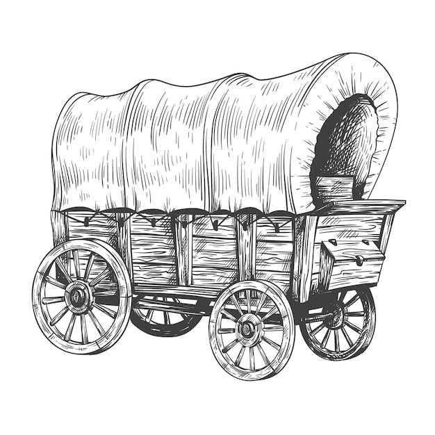 parts of a covered wagon diagram
