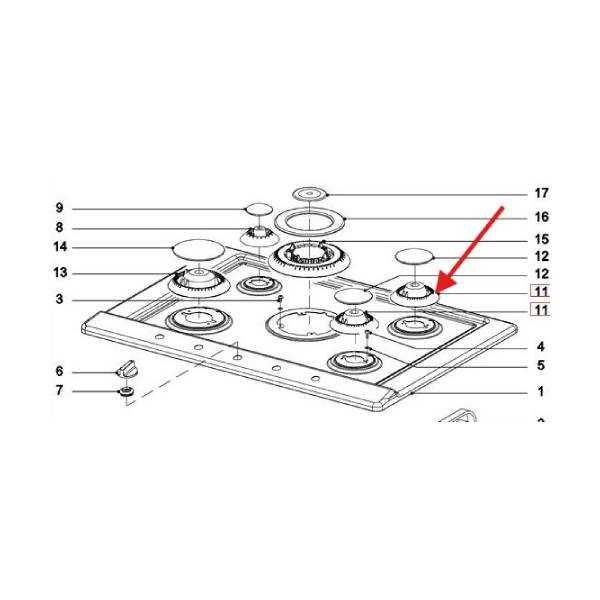 parts of a gas stove diagram