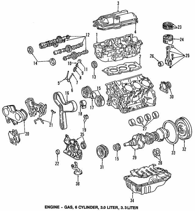 2004 toyota corolla engine parts diagram