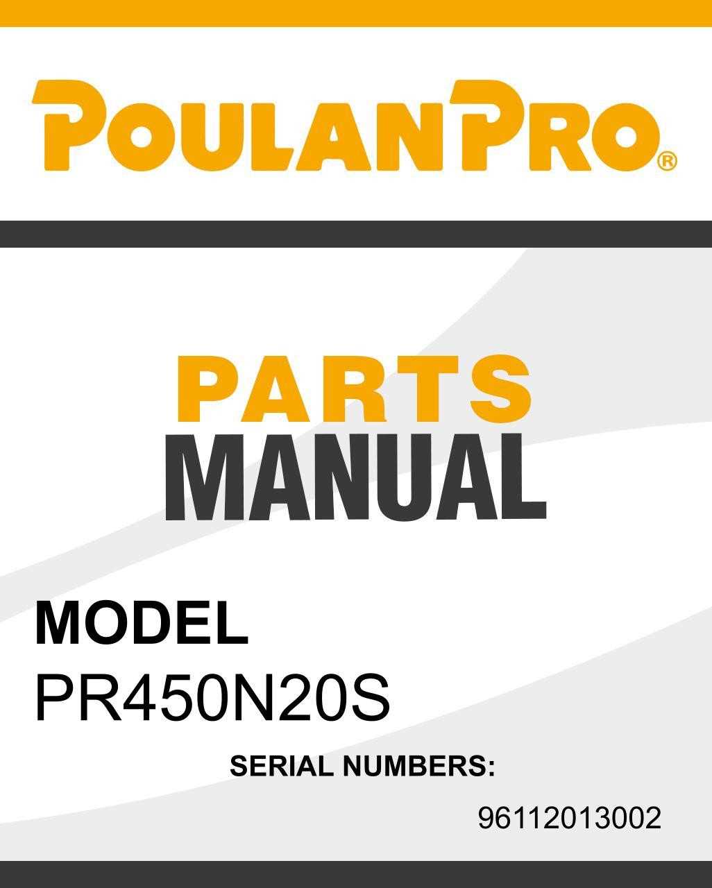 poulan mower parts diagram