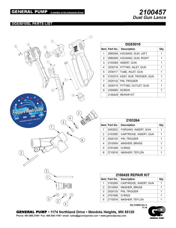 pressure washer gun parts diagram