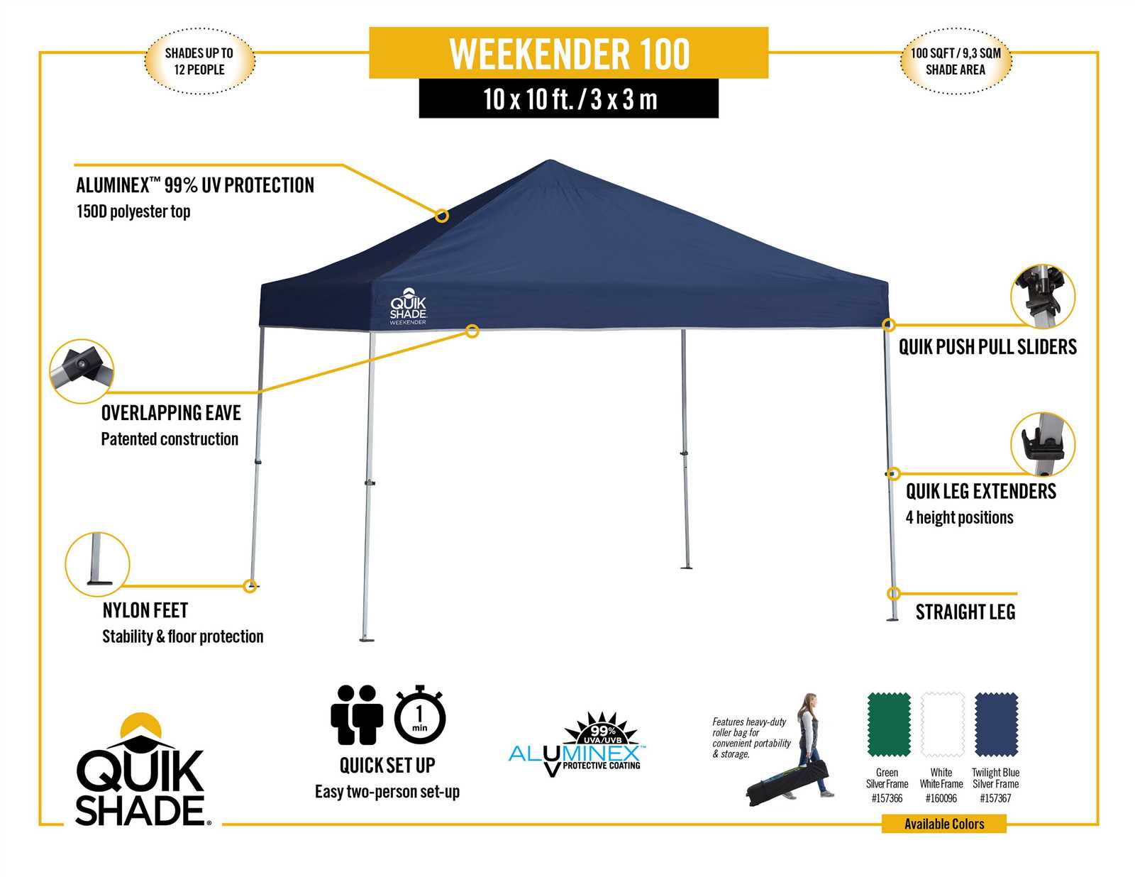 quik shade parts diagram