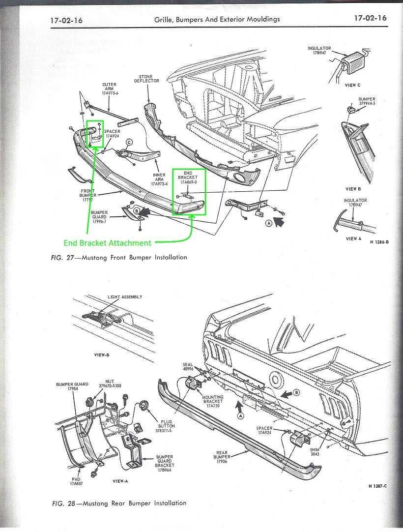 1969 mustang body parts diagram