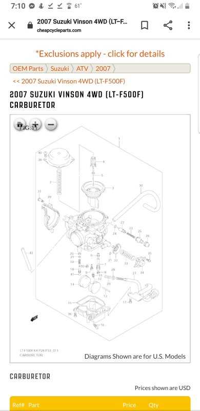 2005 suzuki vinson 500 parts diagram