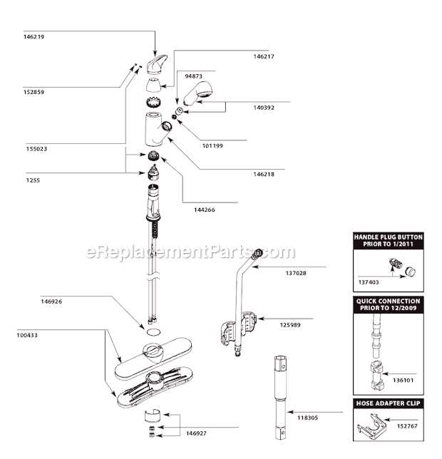 pegasus bathroom faucet parts diagram