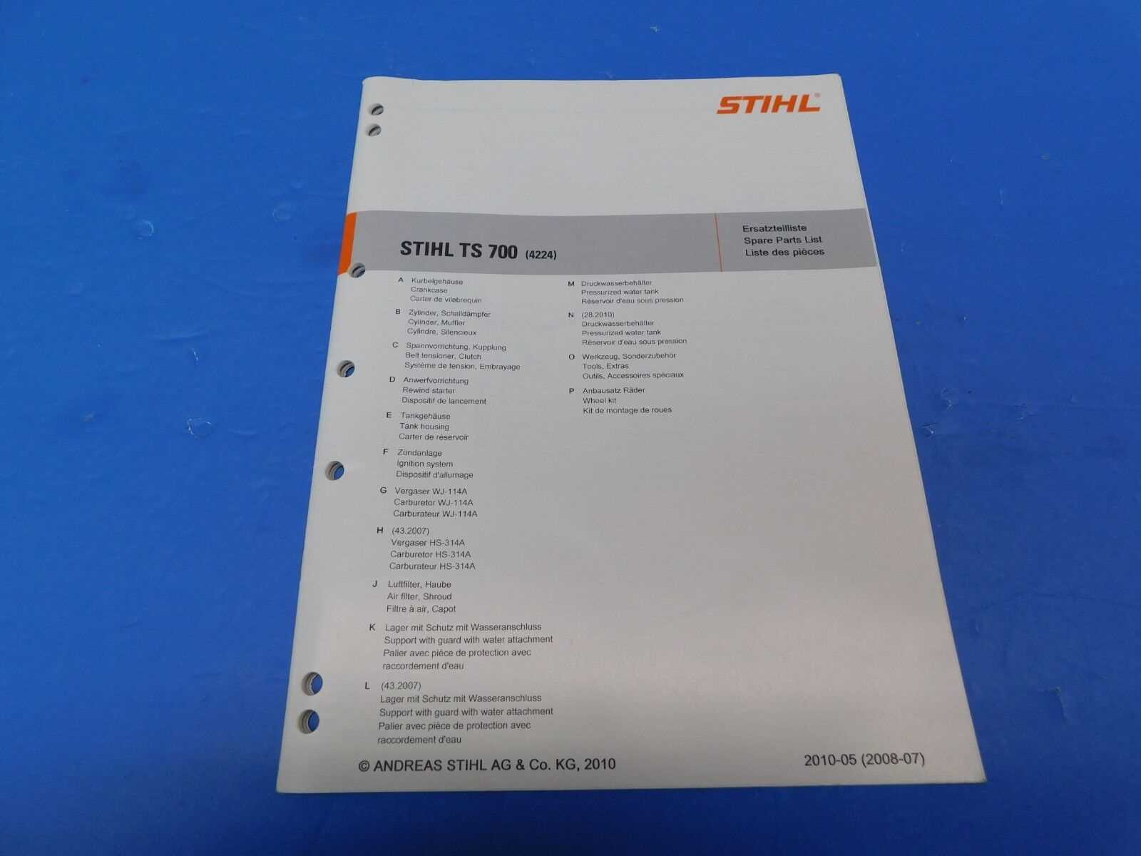 stihl ts700 parts diagram