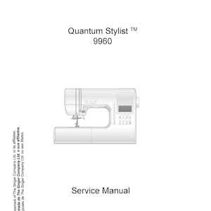 singer quantum stylist 9960 parts diagram