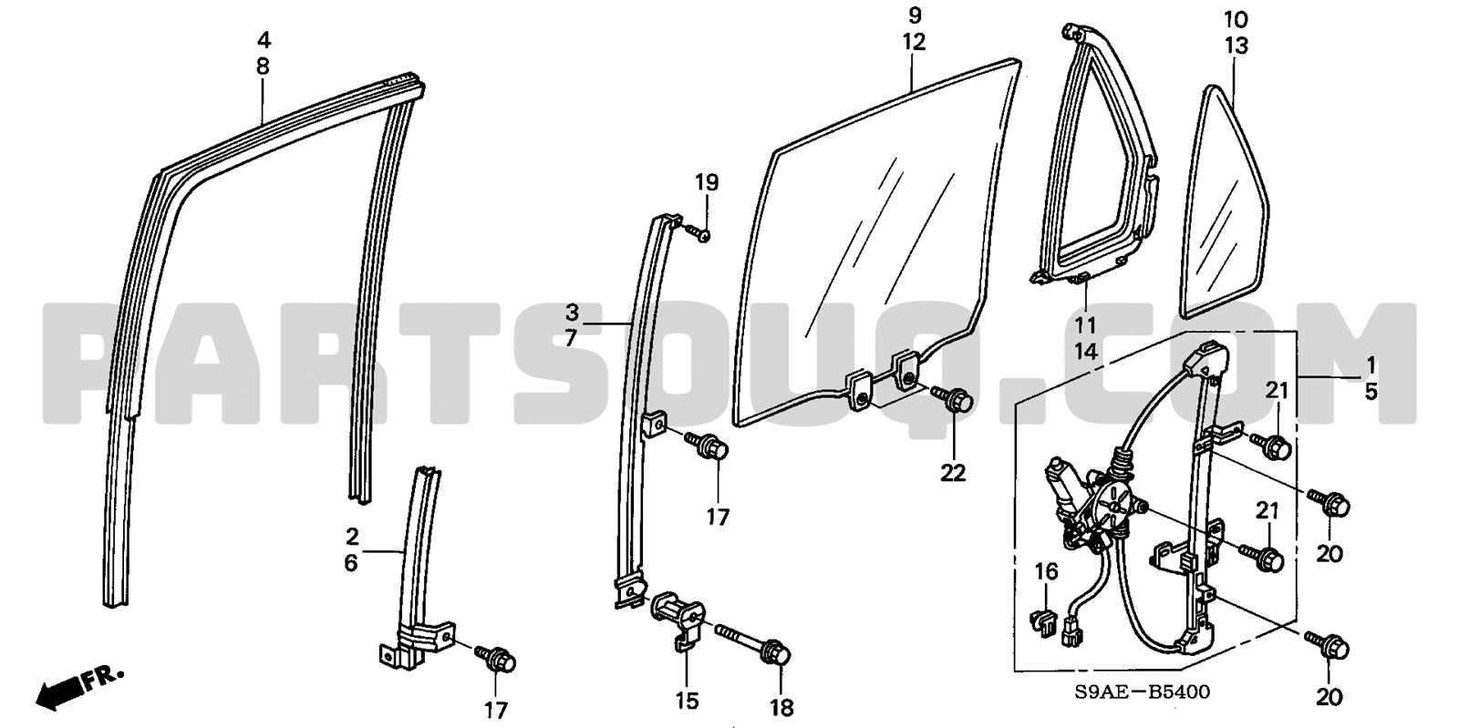 1998 honda crv parts diagram