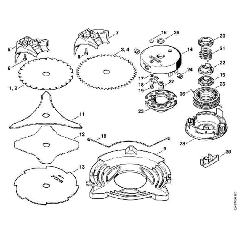 stihl fs 350 parts diagram