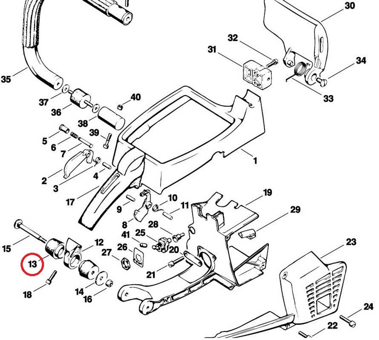 stihl ms 440 magnum parts diagram