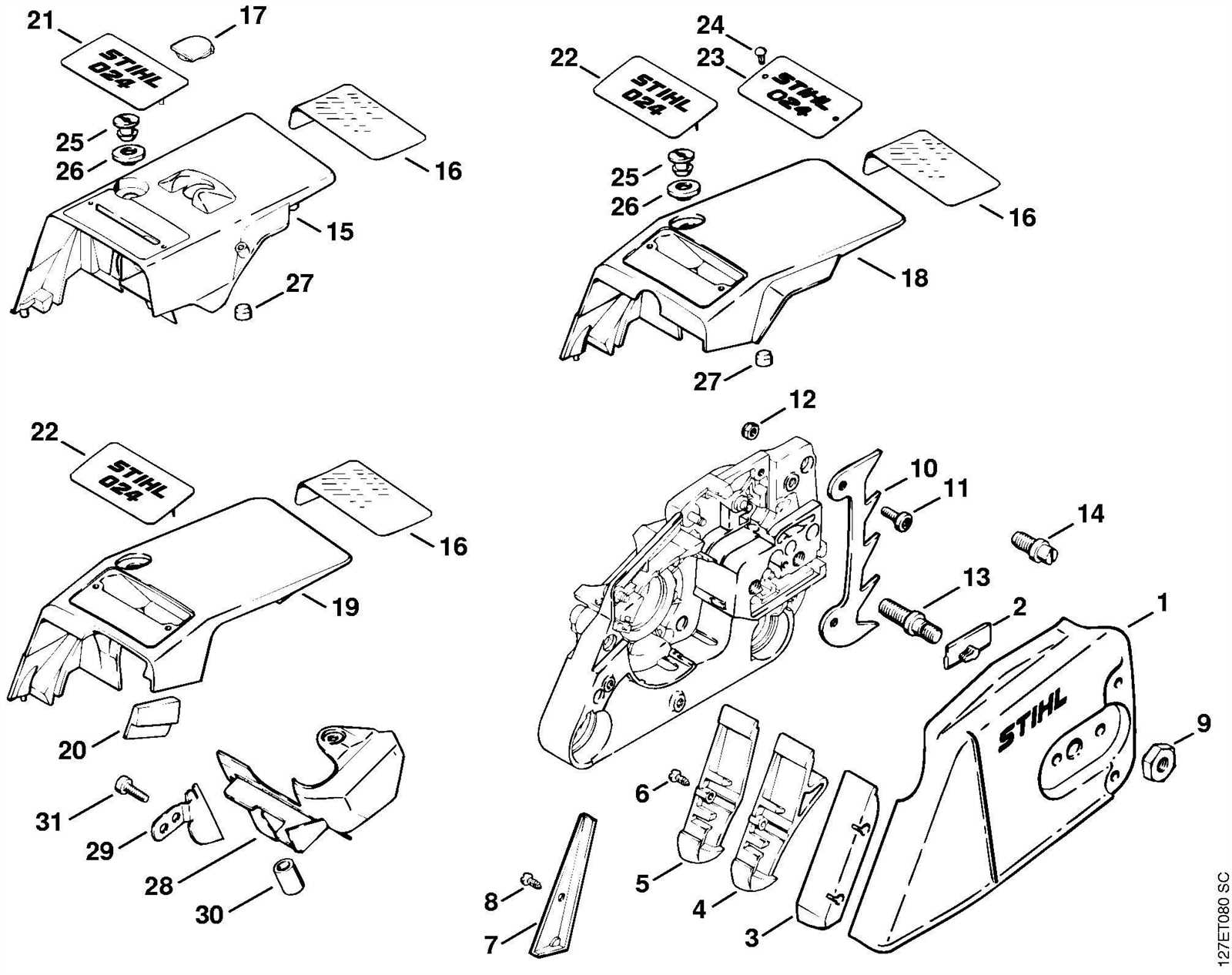 stihl ms180c parts diagram