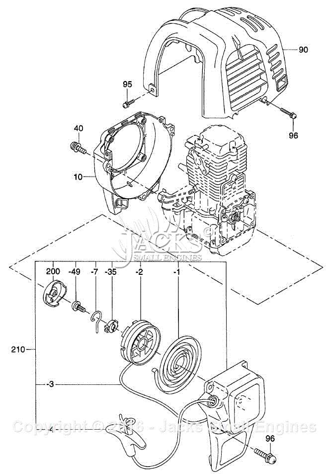 stihl sr 200 parts diagram