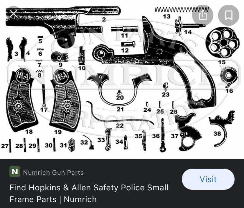 s&w revolver parts diagram