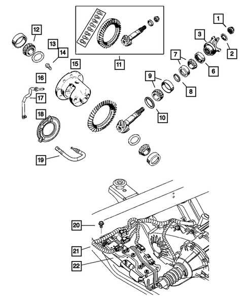 jeep wrangler front axle parts diagram