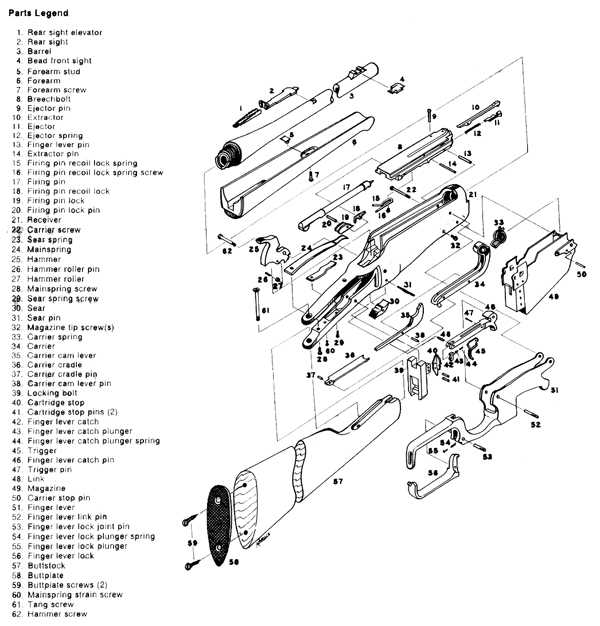 winchester model 1897 parts diagram