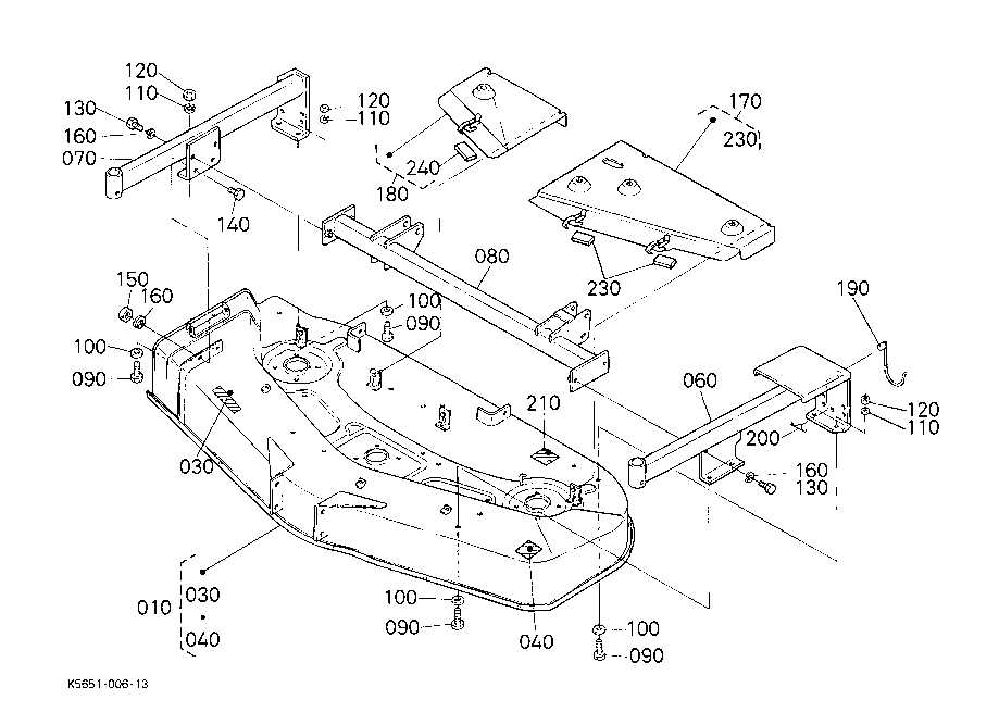 kubota 60 inch mower deck parts diagram